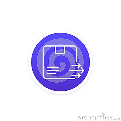 send parcel line icon for web Vector Illustration