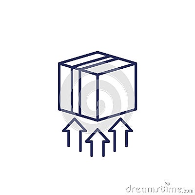 send parcel, package line icon Vector Illustration