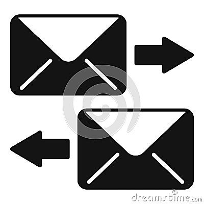 Send receive mail icon simple vector. Call contact Vector Illustration