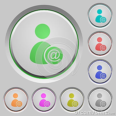 Send user data as email push buttons Stock Photo