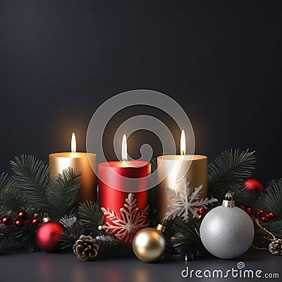 Classy Christmas Elegance: Sophisticated Greeting Card Stock Photo