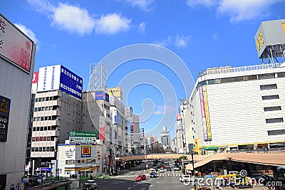 Japan Sendai City center station 2018 Editorial Stock Photo