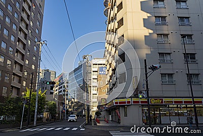Morning cityscape of Sendai downtown Editorial Stock Photo