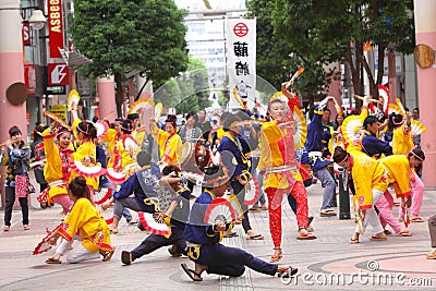 Japan : Sendai Suzume Odori 2011 Editorial Stock Photo