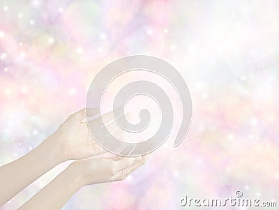 Sending Divine healing energy Stock Photo