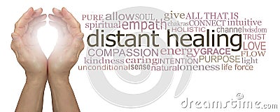 Sending Love and Light Distant Healing Word Cloud Stock Photo