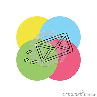 Sending Message vector icon Stock Photo