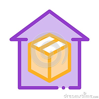 Sending parcel icon vector outline illustration Vector Illustration