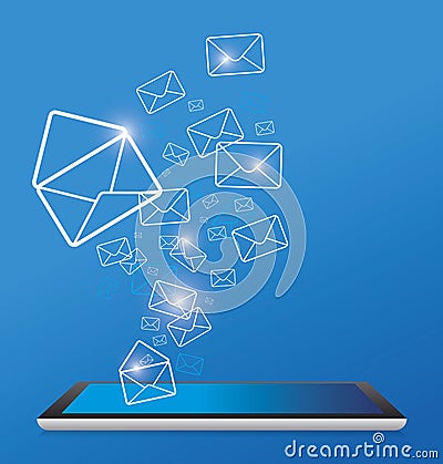 Sending SMS Vector Illustration