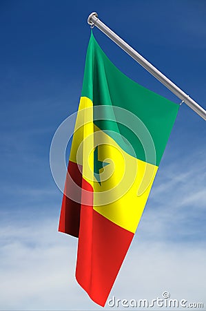 Senegal flag Stock Photo