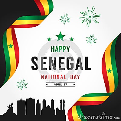 Senegal Independence Day Vector Design For Banner or Background Vector Illustration