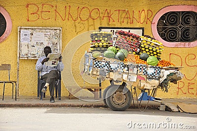 Senegal street vendor Editorial Stock Photo