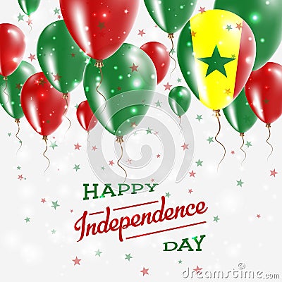 Senegal Vector Patriotic Poster. Independence Day. Vector Illustration