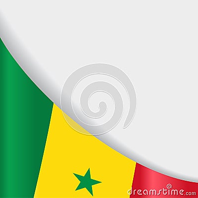 Senegalese flag background. Vector illustration. Vector Illustration