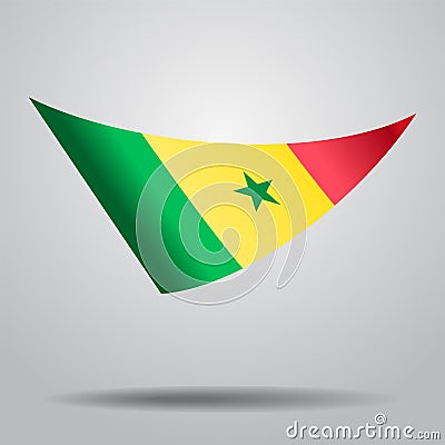 Senegalese flag background. Vector illustration. Vector Illustration