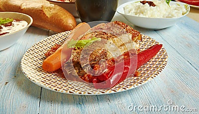 Senegalese Thieboudienne Stock Photo