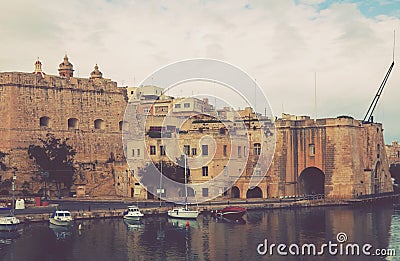 Senglea. Three cities, Malta Stock Photo