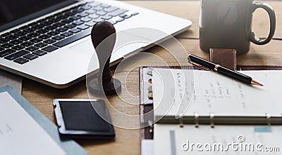 Senior Adult Planning Agenda Calendar Concept Stock Photo