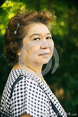 Senior asia woman Stock Photo