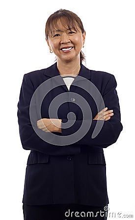 Senior Asian Business Woman Stock Photo