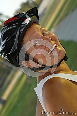 Senior bicyclist Stock Photo