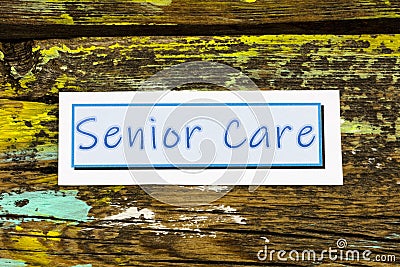 Senior care old elderly healthcare support nursing home health helping hands Stock Photo