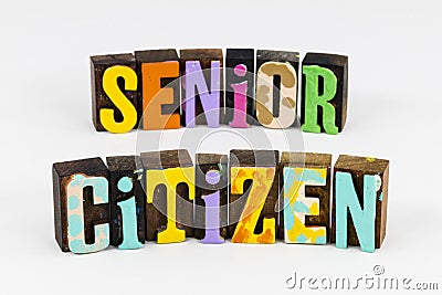 Senior citizen older age mature elderly people aged care Stock Photo