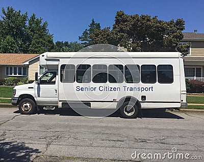 Senior citizen transport bus Editorial Stock Photo