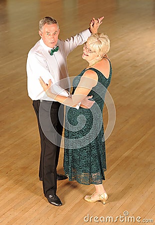Senior couple ballroom dancing Stock Photo