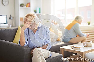 Senior Couple in Conflict Stock Photo