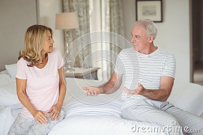 Senior couple quarrelling with each other Stock Photo