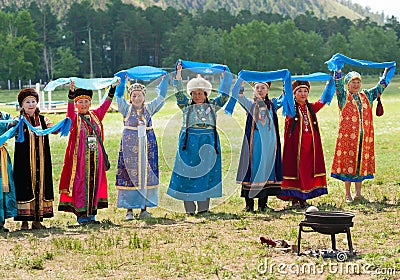 Senior delegates of World Mongolians Convention Editorial Stock Photo