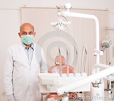 Senior dentist Stock Photo