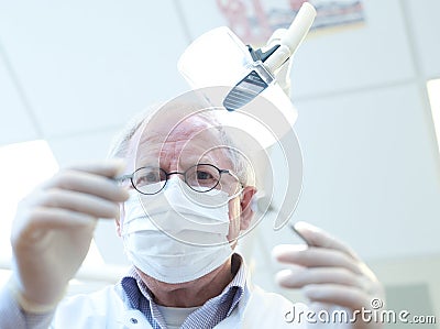 Senior Dentist Stock Photo