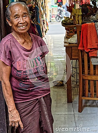 Senior woman smiling Editorial Stock Photo