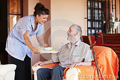 Senior home care Stock Photo