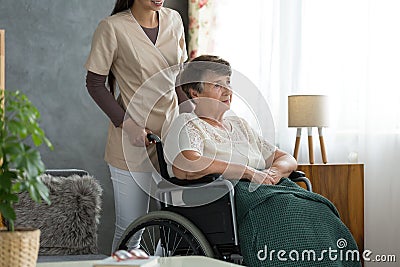 Lady with alzheimer`s disease Stock Photo