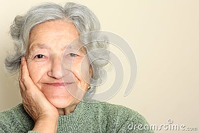 Senior lady portrait Stock Photo