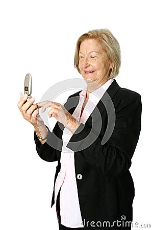 Senior making phone call Stock Photo
