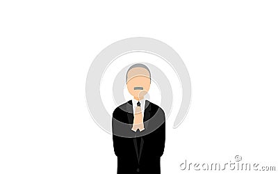 Senior man in mourning dress, Gassho Stock Photo