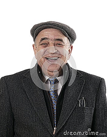 Senior Man smiling Stock Photo