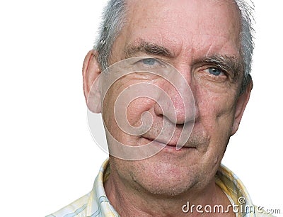 Senior man with touch of irony Stock Photo