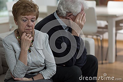 Senior woman being offended Stock Photo