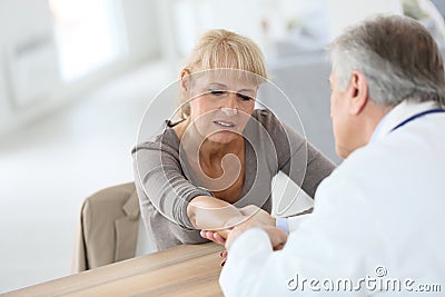 Senior woman consulting specialist Stock Photo
