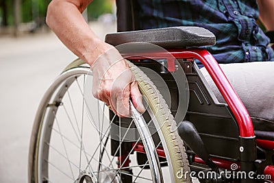 Senior Woman In Wheelchair Stock Photo