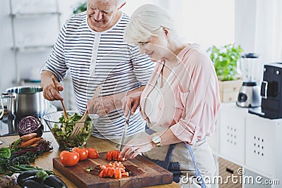 Seniors on culinary workshop Stock Photo