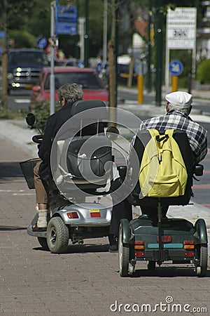 Seniors on the Go! Stock Photo