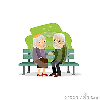 Seniors happy leisure Vector Illustration