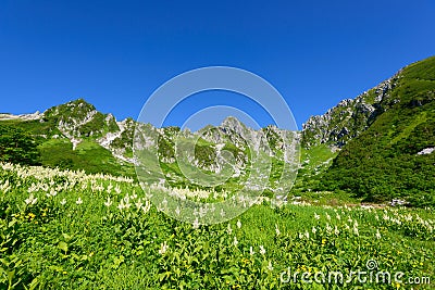 Senjojiki Cirque at the Mount Kisokoma in Nagano, Japan Stock Photo