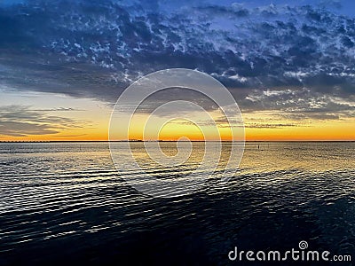 Sensational sunset at the beach Stock Photo